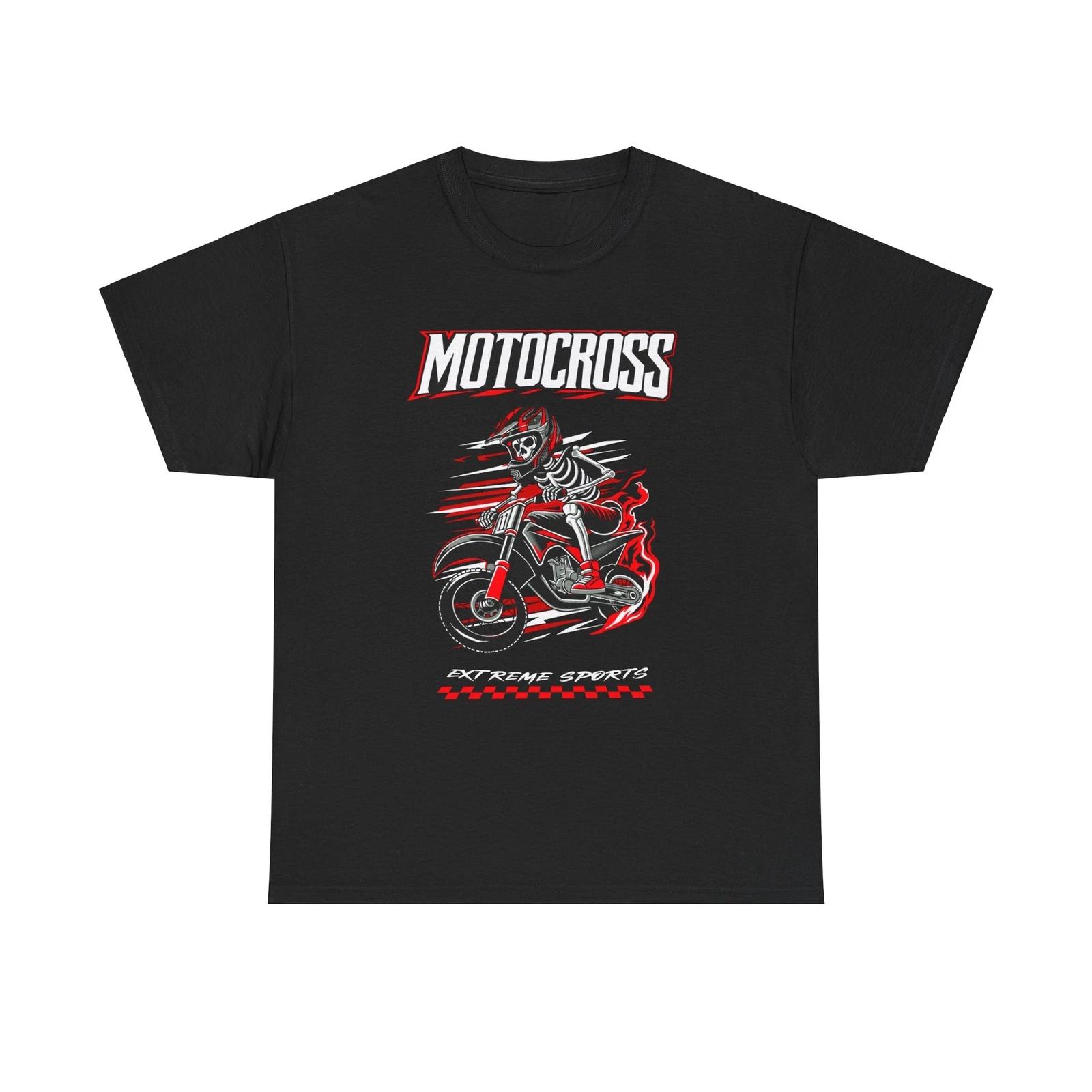 Skeleton Motocross T Shirt Extreme Sports Black Green Dirt Bike Racing Graphic 3XL