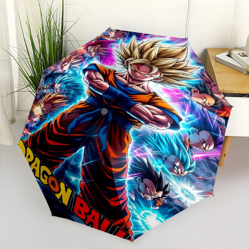 1 PC Automatic Folding Umbrella - Dragon Ball Pattern Portable Foldable Design With 8 Ribs Christmas Birthday Gifts