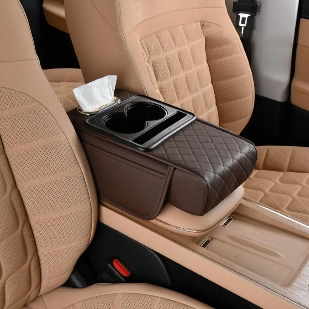 With Cup Holder Armrest Heightening Pad Elbow Support Car Console Console Pillow  Auto Interior