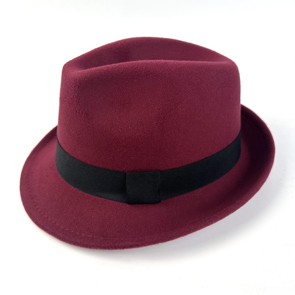 Hat New Flanged Top Hat Black Classic British Jazz Hat Ladies Wool Top Hat Felt Hat