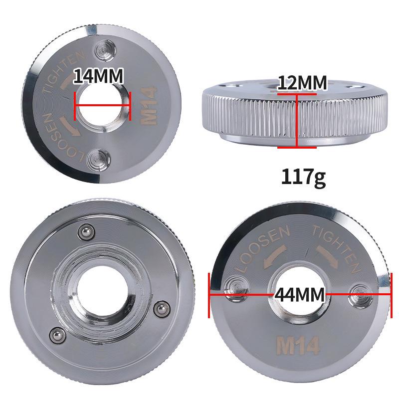 Hot-Selling M14 Angle Grinder Quick-Lock Pressure Plate: Chrome, Stable & Non-Slip