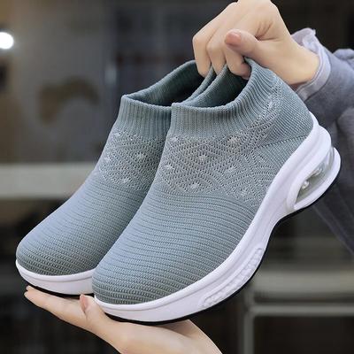 Damen Mesh Atmungsaktive Socken Luftpolsterung Rutschfest Lässige Sport Sneakers Mode 2024 Neu