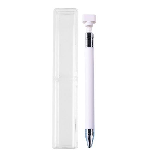 Rhinestone Picker Refillable Wax Pen DIY Nail Art Rhinestone Painting Decoration Dotting Wax Pen Rotatable Long Handle Rhinestone Pick-up Tools
