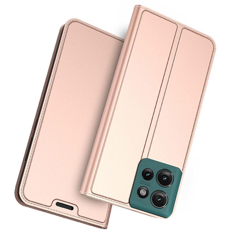 For Motorola Edge 50 5G Case PU Leather Phone Cover with Card Holder Stand Magnetic Closure