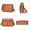 Whatna Antik-Gegerbtes Naturrindleder Ein-Schulter-Tasche für Herren, Handtasche, Schultertasche, Umhängetasche, Horizontales Format, Klein, Hochzeit,
