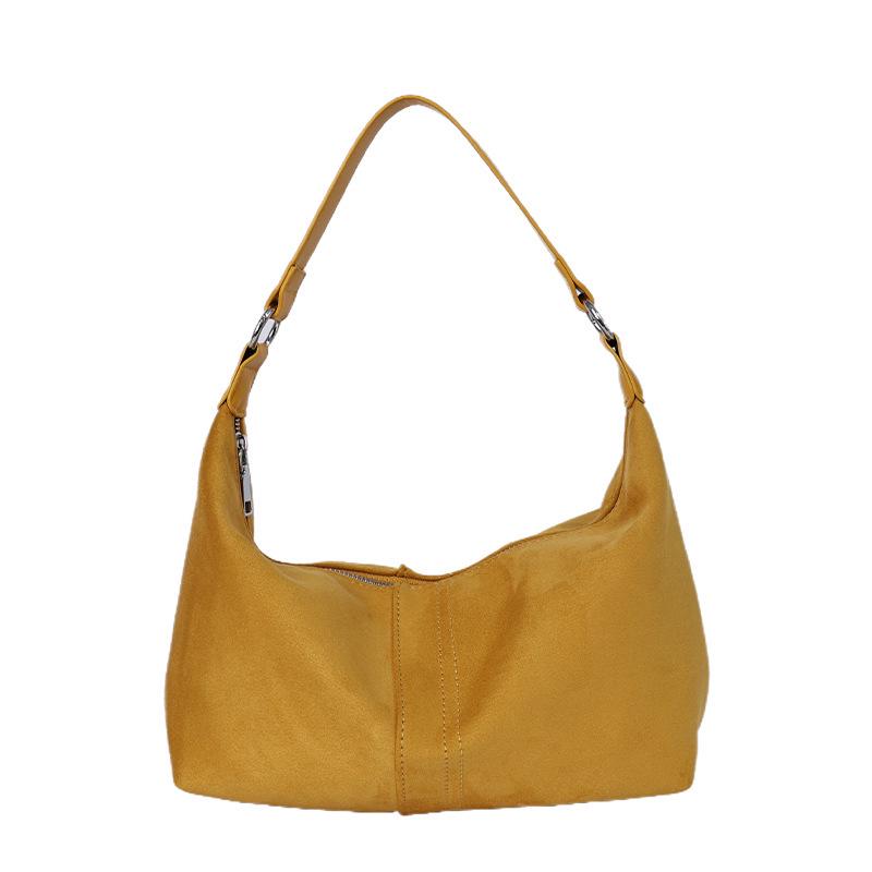Suede Velvet Women's Large Capacity Crossbody Tote Bag - Winter Solid Color Casual Handbag