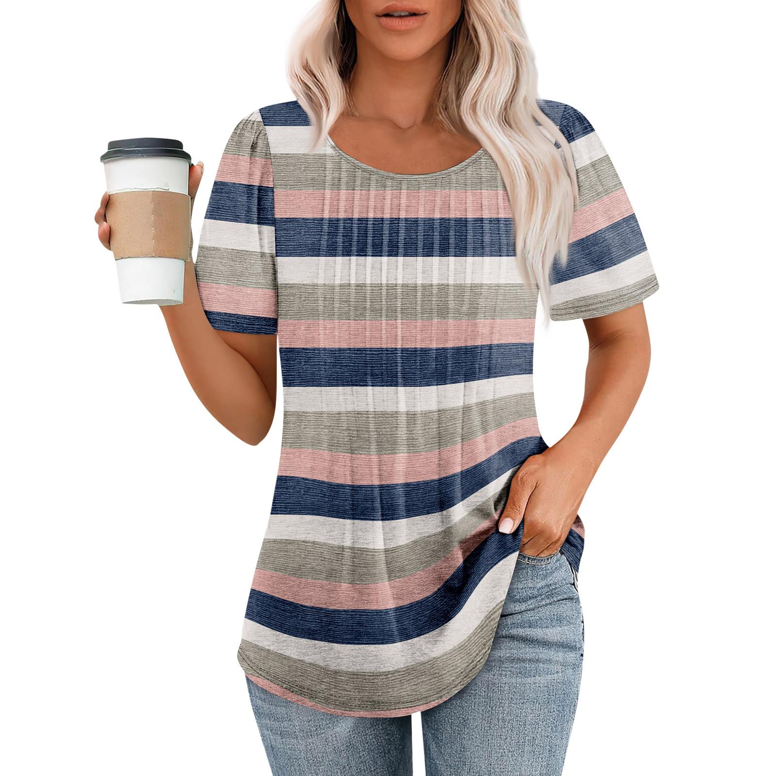 

Женская модная повседневная плиссированная футболка с круглым вырезом и бантом, с короткими рукавами L