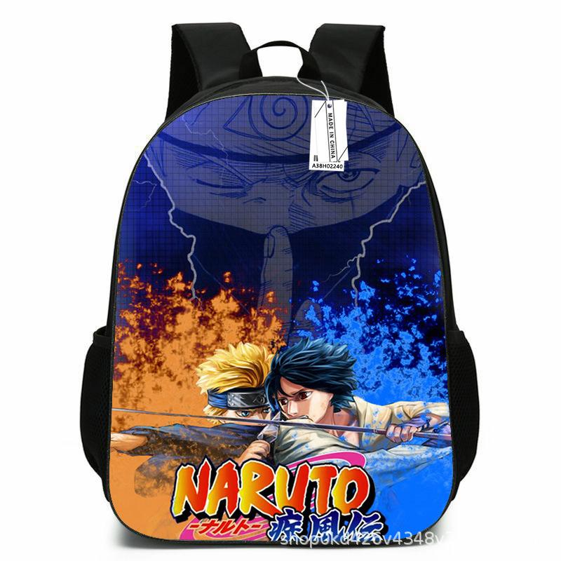 Naruto Peripheral Schoolbag Naruto Sasuke European and American Elementary and Middle School Students Backpack Cartoon Animation Computer Bag