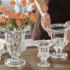Decorative Transparent Glass Vase French Style Flower Arrangement Vase Flower Vase  Desktop