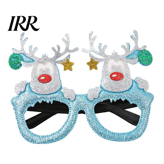 Occhiali di Natale con Montatura Flessibile, Montature Scintillanti per Feste, Cappello di Babbo Natale, Costume Albero, Pupazzo di Neve, Orso, Occhiali Divertenti per Bomboniere