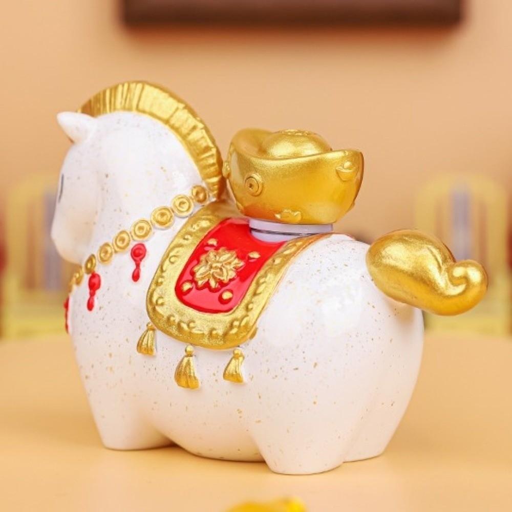 Chinese Style 2026 Horse Year Mascot Resin Horse Figures Ornament Horse Statue  Spring Festival