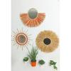 Bohemian Wicker Mirror Set Raffia & Bamboo