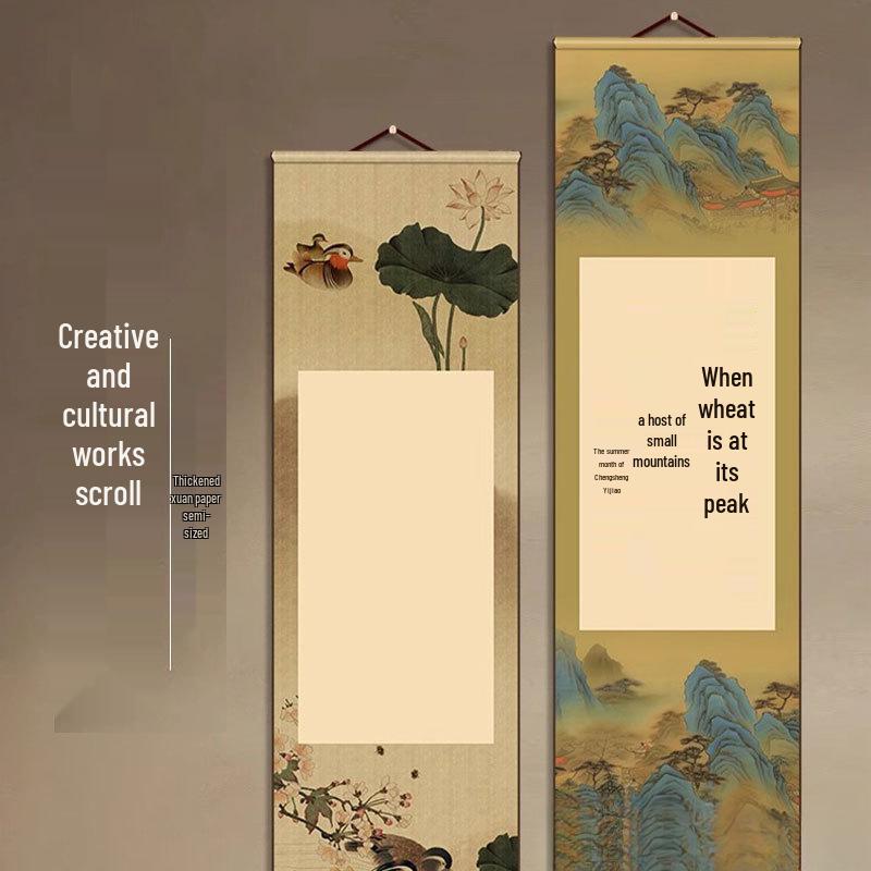 Blank Xuan Paper Scroll for Calligraphy and Painting - Zen Thousand Miles Hanging