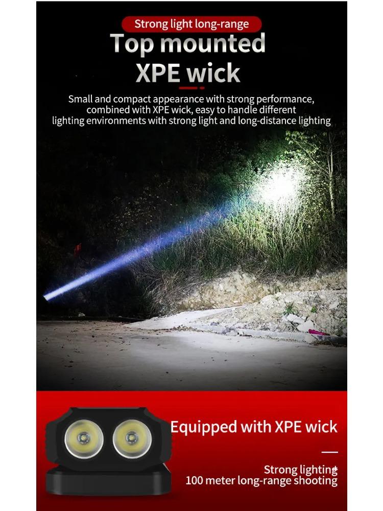 Portable COB Magnetic Work Light Rechargeable LED Flashlight Super Bright Camping Waterproof Car Repair Lamp with Brackets