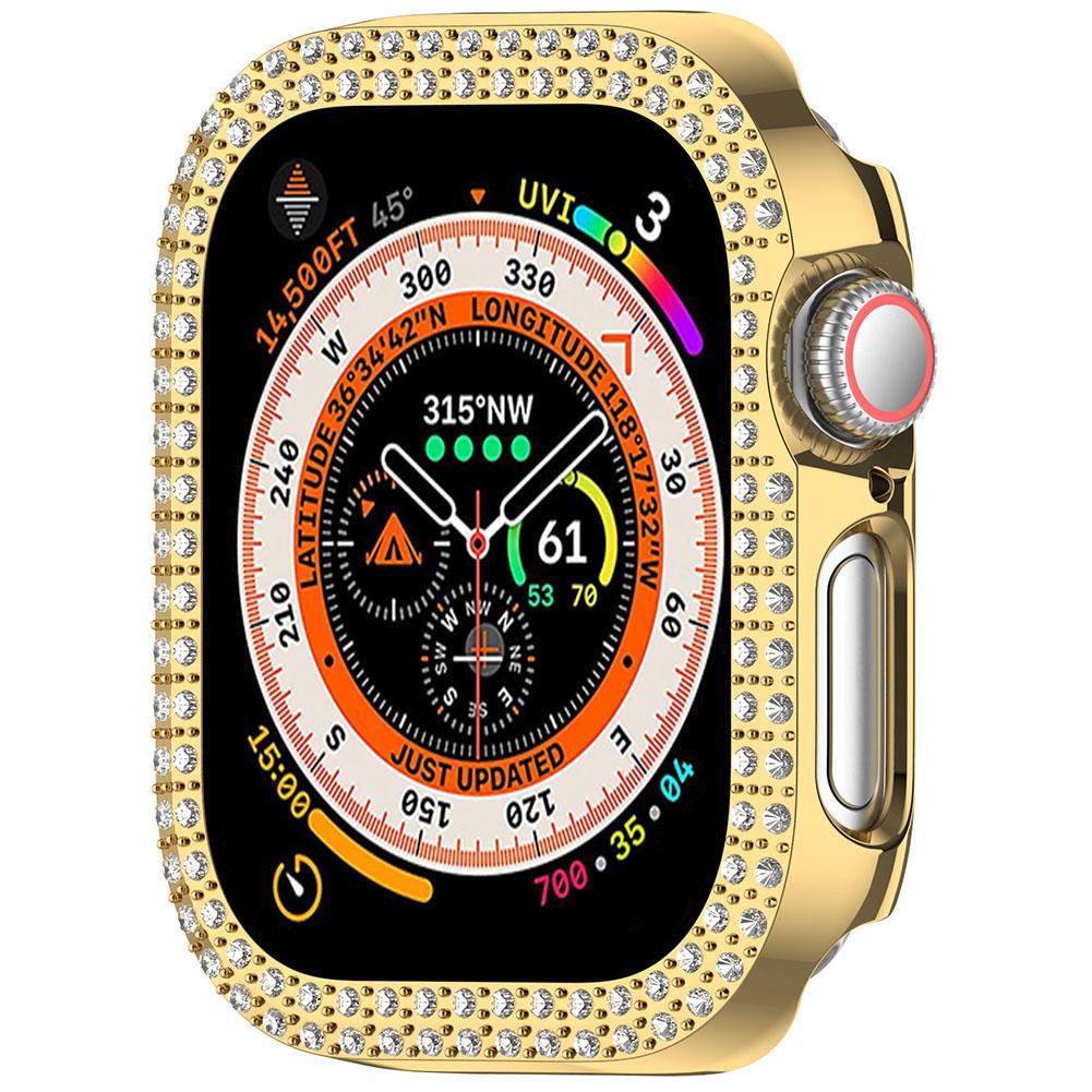 Double Diamond PC Watch Case with Dustproof Screen Protector and Anti Scratch Frame for Apple Watch Series 10 42MM 46MM