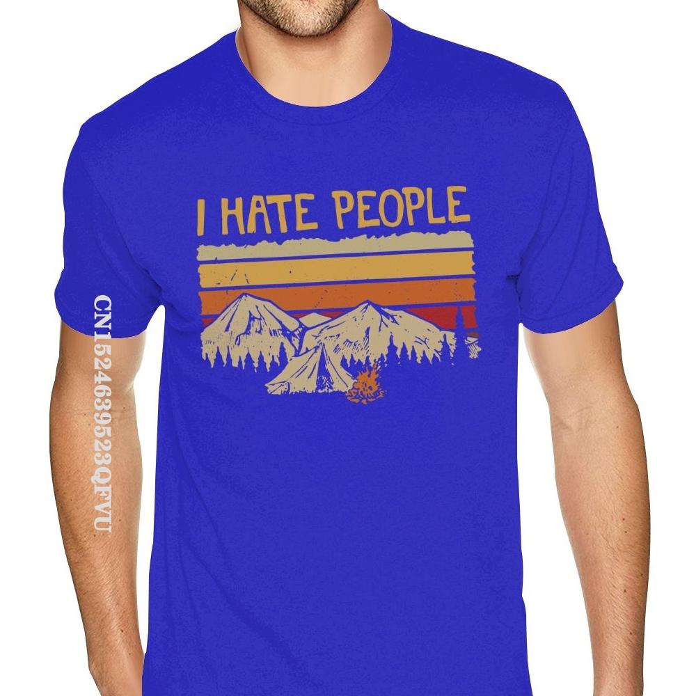 Christmas Mountain Camping I Hate People T-Shirt For Men Personalized Gothic Style Anime Tshirt Kawaii Gothic Style T Shirt
