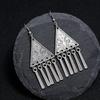 Retro Tibetan silver fringed earrings women's long temperament versatile earrings fashion personality vacation earrings