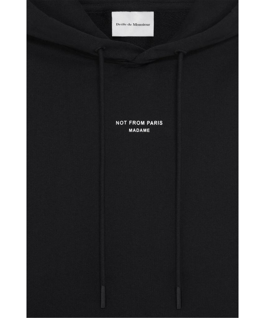 Drole De Monsieur Classic Pocket Slogan Hoodie Le Hoodie Slogan Poche Classique D0Ths26002Bkx