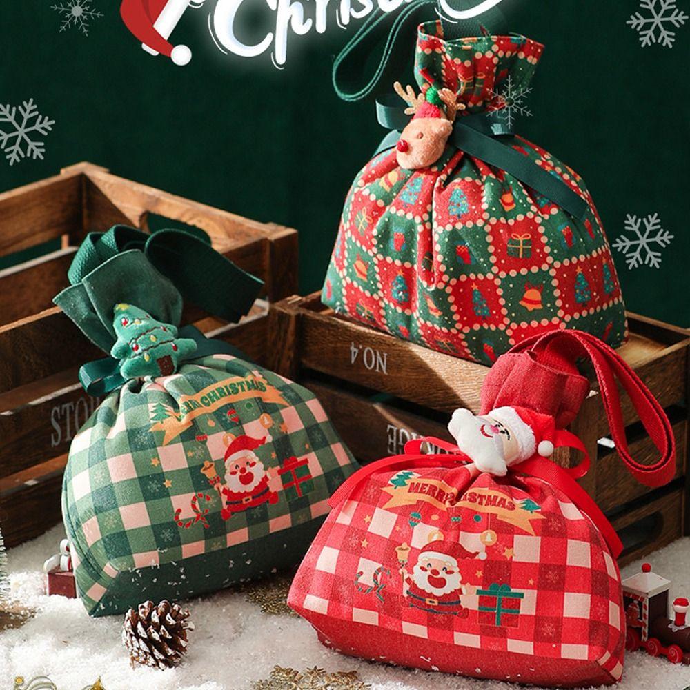 Cartoon Weihnachts-Handtasche Niedliche Heiligabend-Verpackungstüte Partyzubehör Weihnachtsgeschenkbox Geburtstag