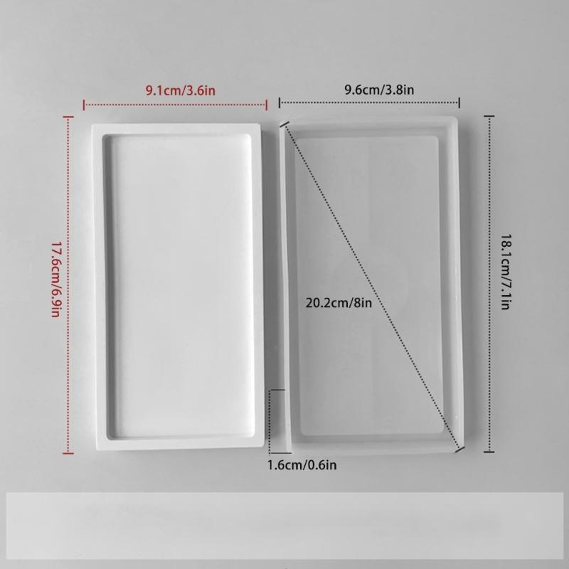 Rectangular Fruit Dish Moulds Silicone Material for DIY Hand-Making Resin Crafts