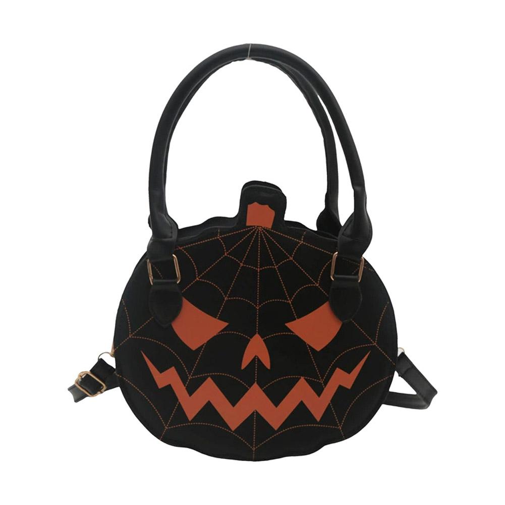 Halloween Crossbody Bag Fashion Contrasting Color Women's Bag Funny Pumpkin Bag Creative Splicing PU Shoulder Bag