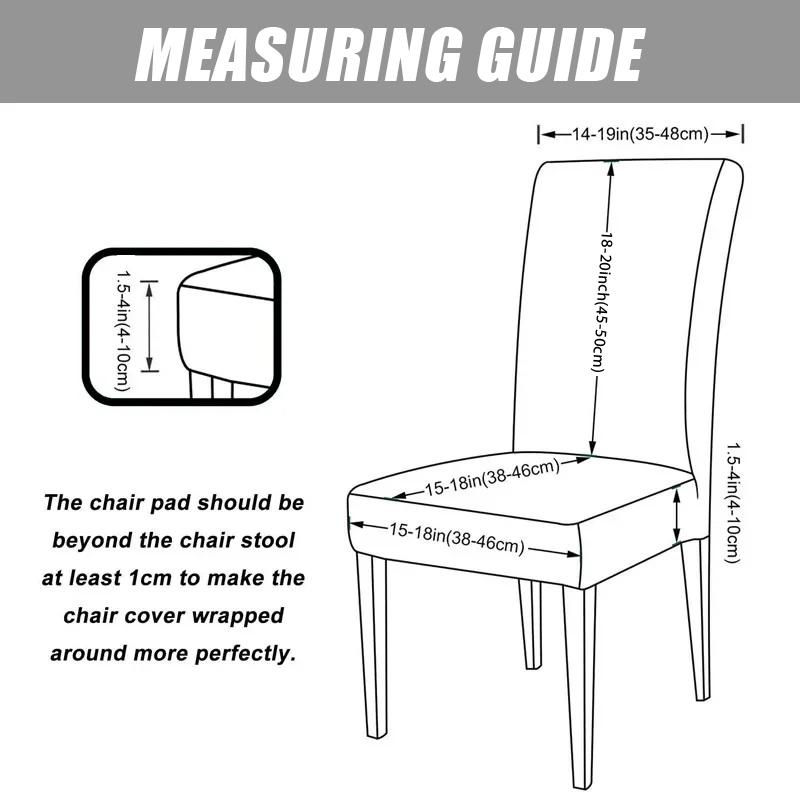1/2/4pcs Jacquard Stretch Dining Chair Slipcover Removable Washable Chair Protector for Living Room Hotel Dining Room Kitchen