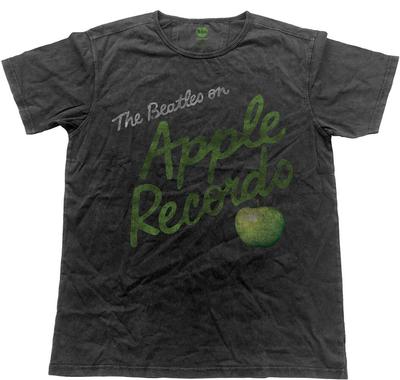 The Beatles - Vintage Apple Records - Camiseta Negra de Talla Mediana con Etiqueta Negra Camiseta Unisex