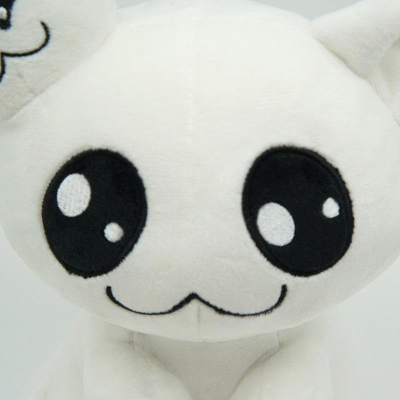 New Adorable Mewgenics Plush White Cat Ghost Stuffed Doll Cute Alien Cat Figure Soft Plush Toy Home Decoration Collectible Gift for Kids and Friends