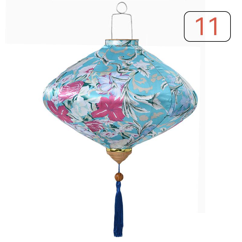 Seidenlaterne im chinesischen Stil 12/14 Zoll Antike Palastlaterne Vietnam Traditionell Mondfest Frühlingsfest Party Hängende Dekoration