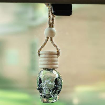 Gradual Caveira Perfume Frasco Ornamento Pendurado Vazio Garrafa Carro Óleo Essencial Difusor Fragrância Aromatizador de Ar