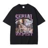 Lustige Serien-Vaper Grafik T-Shirts Herren Damen Mode Vintage Kurzarm Männlich Lässig Übergroß Reine Baumwolle Rundhals T-Shirt
