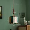 IWHD Japanese Vintage LED Pendant Light Fixtures Living Room Bedroom Cafe Loft Decor Kitchen Copper Colorful Glass Hanging Lamps