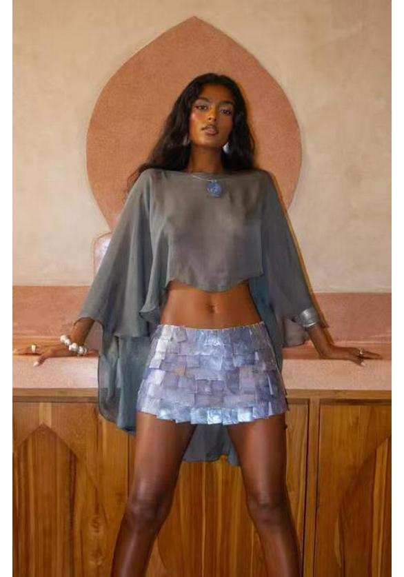 Châle ample en mousseline de couleur unie pour femme, style européen et américain, 2026