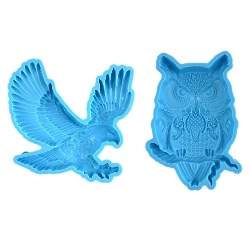 Flying Eagle Owls Animal Silicone Molds for Wall Hanging Door Decoration Cabinets Ornament Home Office Craft Art Decor