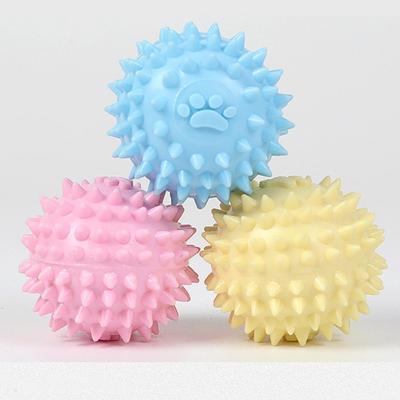 Dog Chewing Toy Interactive Rubber Ball For Small Large Dog Cat Pet Tooth Cleaning Footprint Ball Pet Accessories