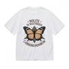 Men's Slight Stretch Comfy Classic T-Shirt Pink Wing Motto Design Printed Tee