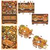 8 Thanksgiving Puzzle Gesichtswechselnde Aufkleber, Cartoon Truthahn und Eichhörnchen Kinder Niedliche Puzzle Tagebuch DIY Aufkleber
