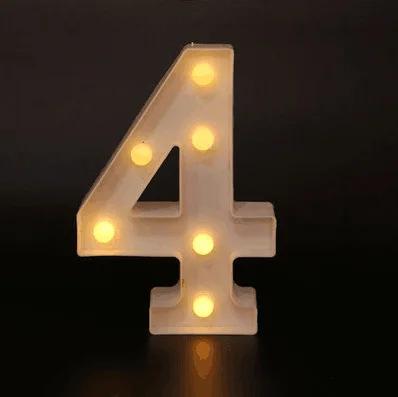 Decorative Letters Alphabet Letter LED Lights Luminous Number Lamp Decoration Battery Night Light Party Baby Bedroom Decoration