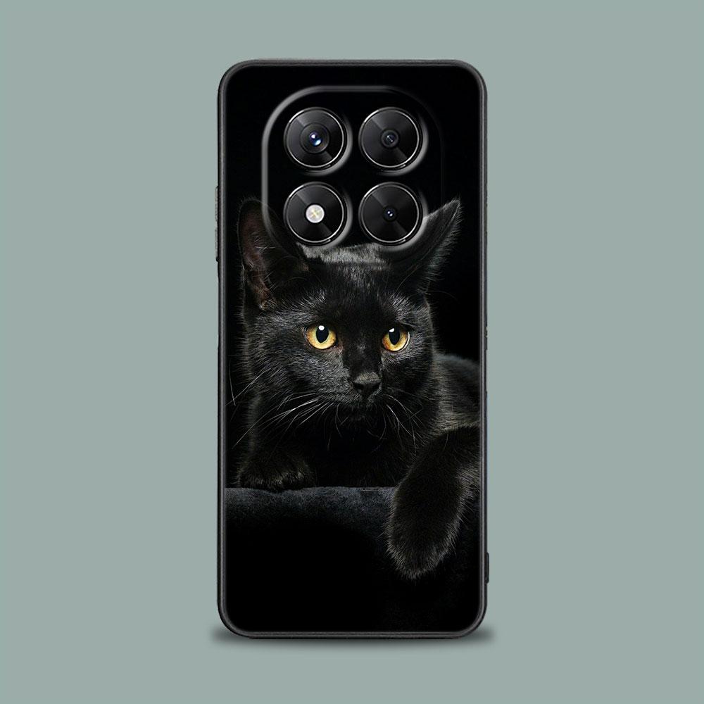 Black Cats Cute cat Hello Phone Case for Xiaomi Redmi 14C 12C 10C 13C 4G Redmi Note 14 13 12 11 10 Pro Plus 5G 12S 9S Soft Cover