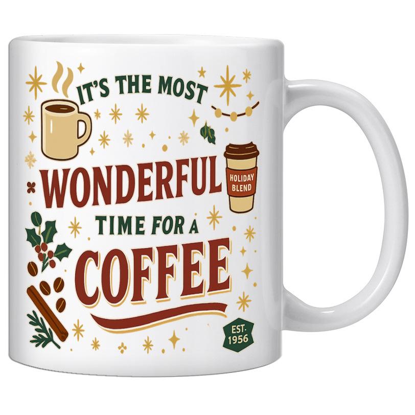 Рождественская керамическая кофейная кружка 301-400ml