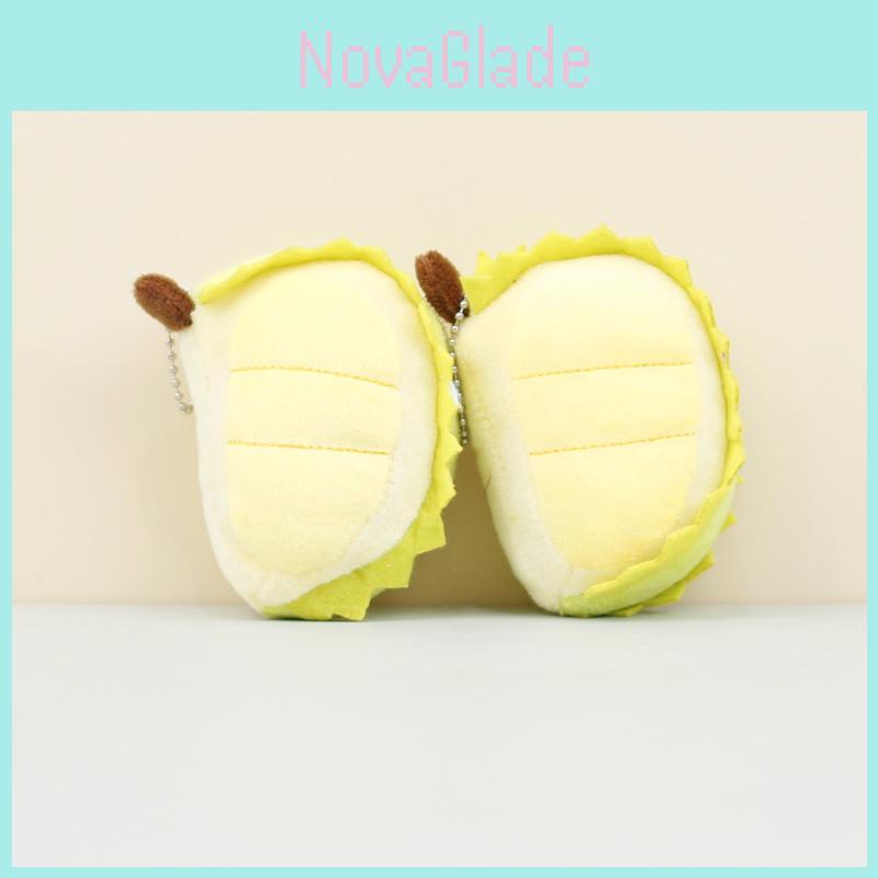 Adorable Durian Plush Toy Keychain Cute Stuffed Fruit Doll Bag Charm 10cm Tall