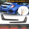 Smoked Red LED Reflector Tail Brake Signal Light for Honda Civic Hatchback 17-22