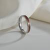 2022 New 4mm Women's Stainless Steel Wedding Ring Opal Meteorite  Abalone Shell Ring  for Women's