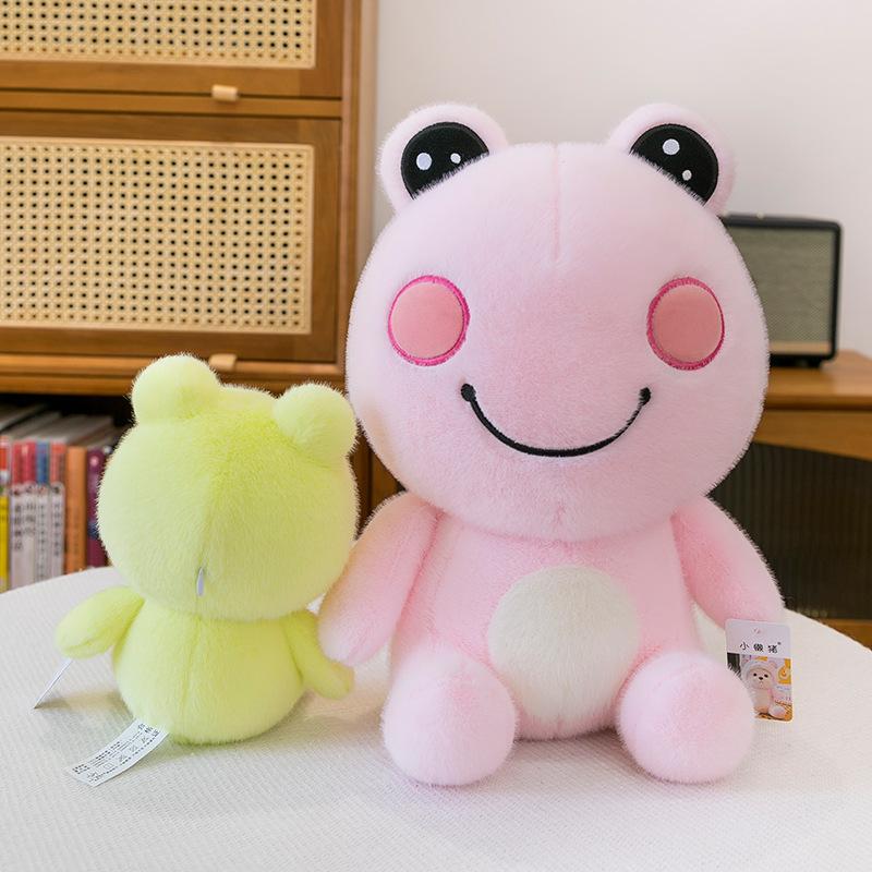 Cute Smiling Couple Frog Plush Toy Claw Machine Doll Wedding Press Bed Ornament Home Pillow