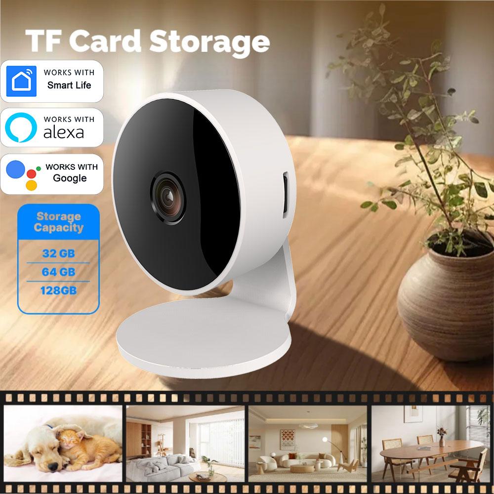 4MP Tuya Smart Mini WiFi Indoor Wireless Security Camera Two Way Talk Home Baby Monitor PIR Auto Tracking Surveillance