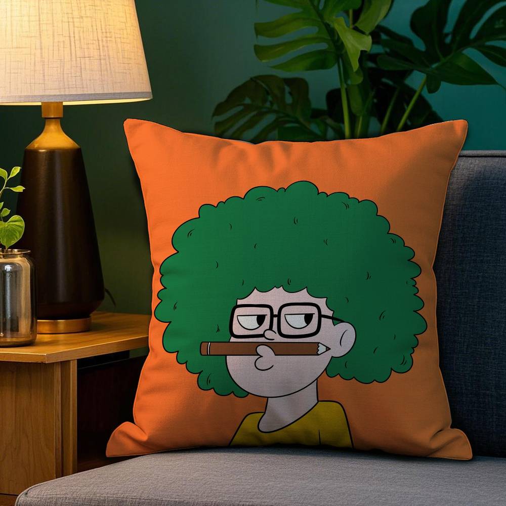 P-Pop ManS CATOON Pillow Case Anti-dustmite Pillowcase Invisible zipper silky short plush Sofa cushion cover