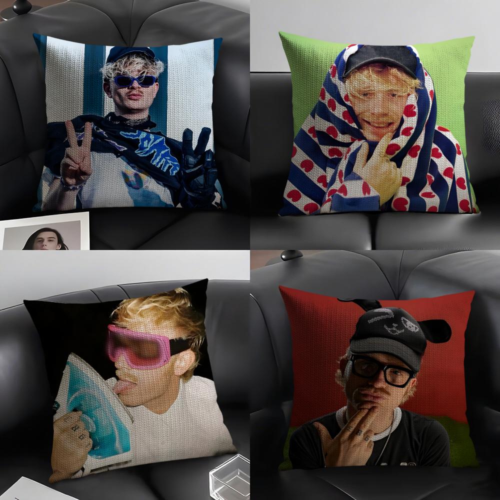 JJoost KleinN Rapper Cushion Cover Natural Linen Organic Fabric DoubleSided Printing Sofa Home Decor Gift Pillow Case