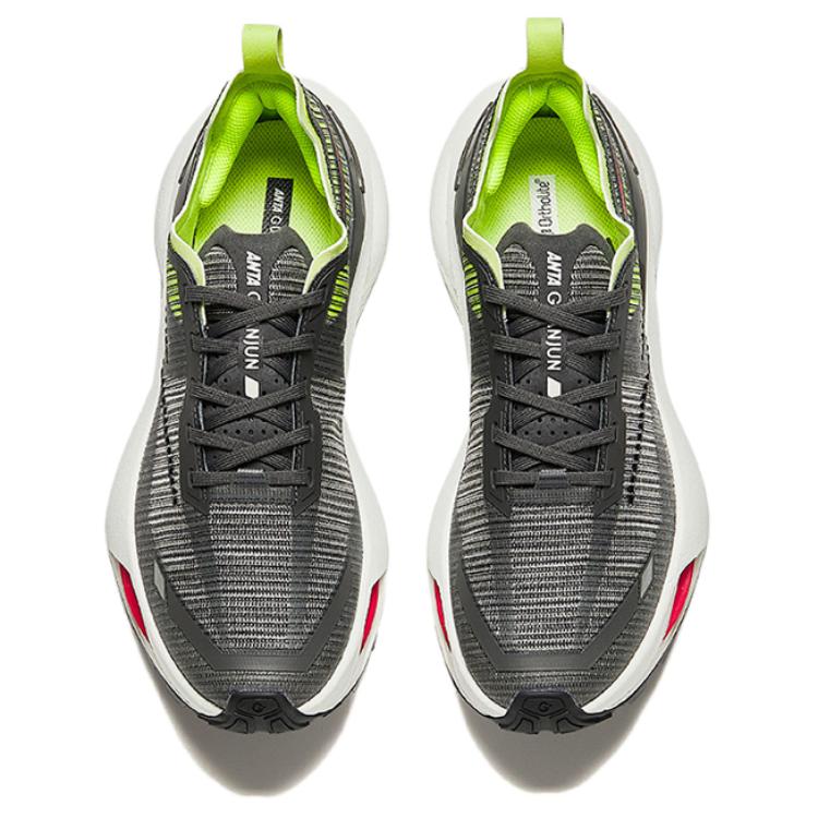 Anta Comfortable Shock Absorbing Wear Resistant Low Top Running Shoes Men Sneakers Black Gray 112436603A-2