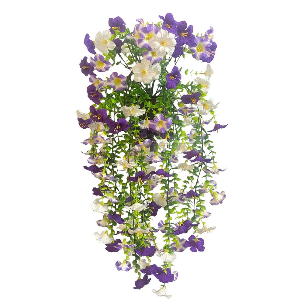 Accessoires Plante Grimpante Belle de Jour Réaliste Guirlande de Plantes Multicolore Ornement à Suspendre au Mur