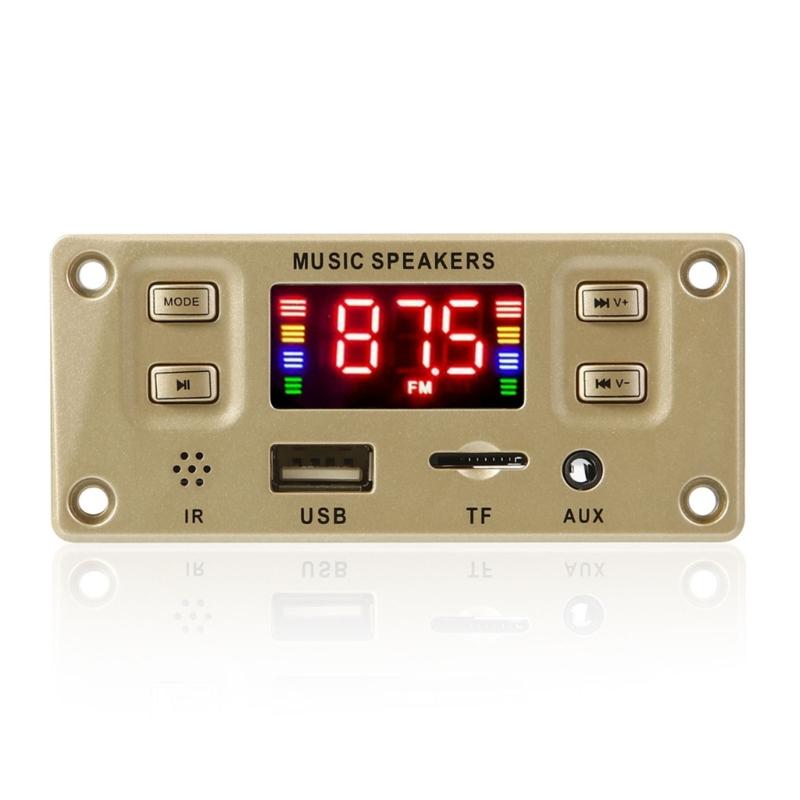2x50W 100W Amplifier Bluetooth-compatible MP3 Decoder Board 12V DIY MP3 Player Car Radio Module TF USB Microphone Record